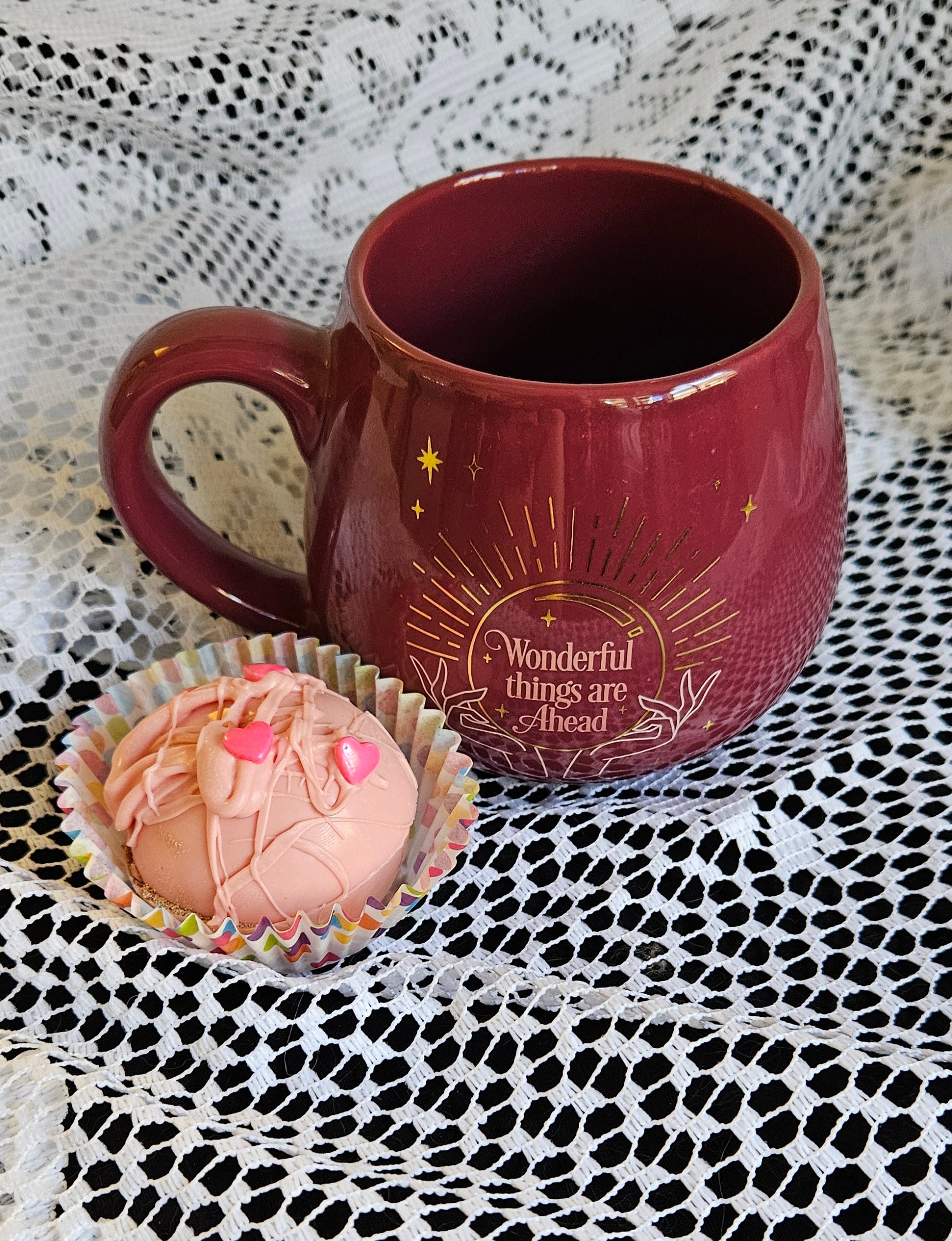 Aphrodite’s Raspberry Hot Chocolate Bomb